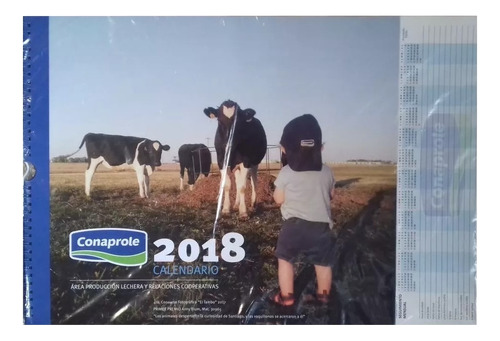 Conaprole Calendario Almanaque 2018 Tamberos Anotar Ordeñe
