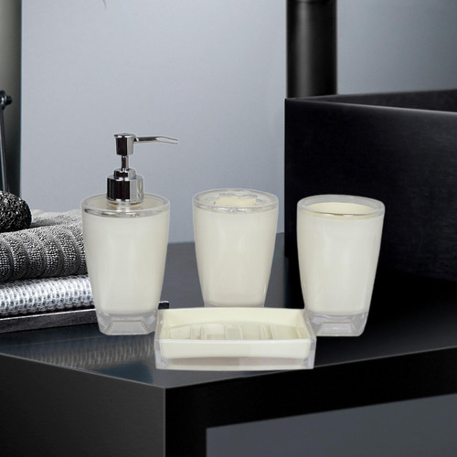 4x Dispensador De Loción, Soporte Para Cepillo De Dientes,