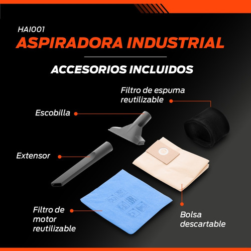 Imagen 8 de 12 de Hamilton HAI001 19 L - Plateado/Negro/Naranja - 220V - 240V - 50 Hz/60 Hz