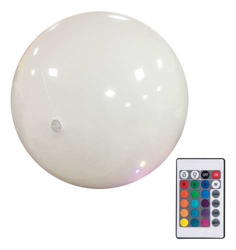 I Glow Ball, 16 Pulgadas, Inflable, Con Luz Led, Para Playa,