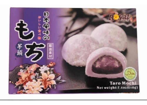 Dulce Japonés Mochi Caja 6pz Sabor Taro