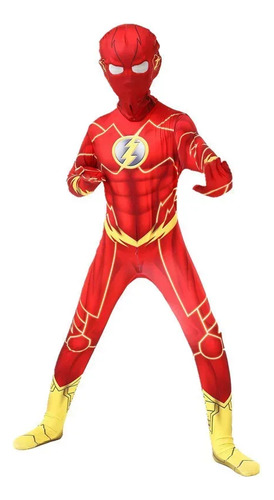 Disfraz De Disfraz De Flash Man Para Niños, 2 Unidades, Para Fiestas De Carnaval