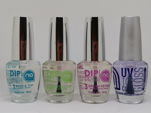 Pack Dip System Activador, Resina, Brush Y Top Gloss Na Nail