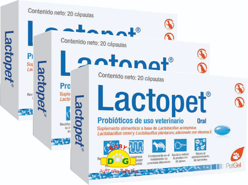 Lactopet Suplemento Nutricional P/ Perro 3 Pack Probióticos