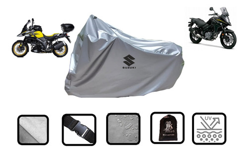 Funda Afelpada Para Moto Suzuki Vstrom 100% Impermeable!!