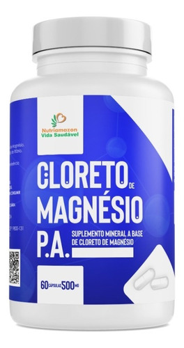 Cloreto De Magnésio Pa 500mg - 60 Cápsulas
