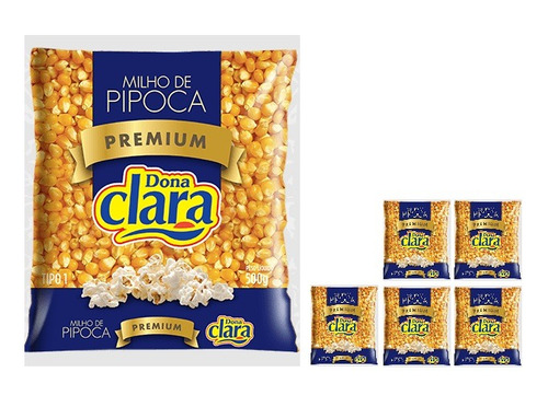 Pipoca Premium Dona Clara Pacote 500g Kit C/6 Unidades