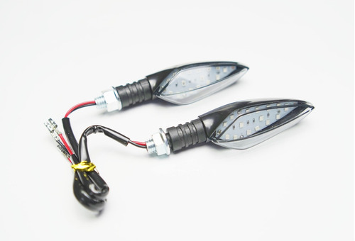 2 Direccionales Luces Led Moto Color Ámbar Para Motocicleta