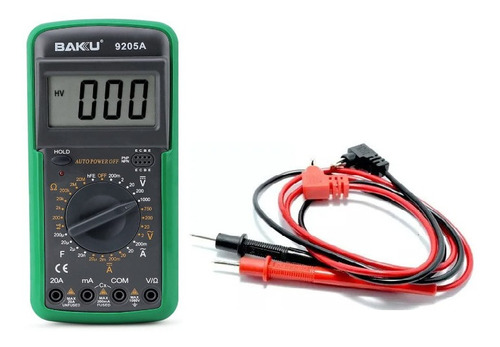 Multimetro Digital Baku Bk9205a, Digital Lcd, Tester 20 Amp