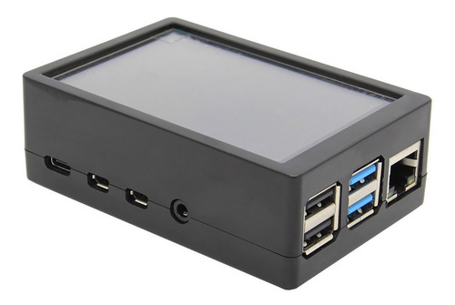 Pantalla Tactil 3.5 Raspberry Pi 4 Case Doble Ventilador Kit