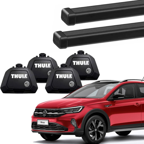 Rack De Teto Thule Squarebar Volkswagen Nivus 2020 2021