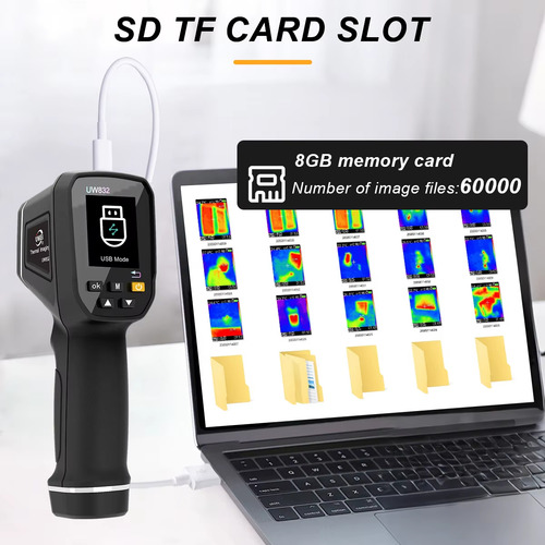 Camera Termografica Vazamento Temperatura Laser Termografo Infravermelho Medição -30c° A +500cº Pistola Termômetro Termica Digital Calibração Recarregável Industrial Temperatura