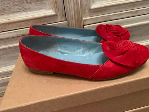 Chatitas Ballerinas Mishka - Gamuza Roja- Talle 38