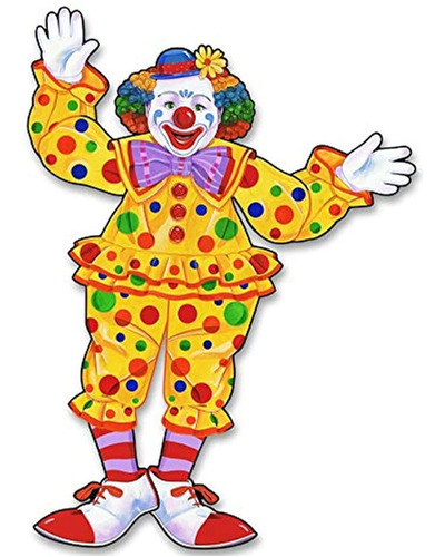 Figura Decorativa-payaso De Circo. Marca The Beistle Company