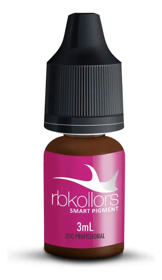 Universal 3ml Pigmento Castanho Intermediário Médio Aquecido Orgânico Para Sobrancelhas Rb Kollors Micropigmentação Microblading Fios Naturais