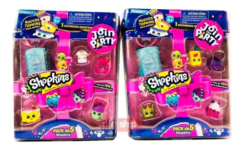 Imagen 3 de 7 de Shopkins Farol Join The Party X 5 Figuras Serie 7 Ar1 563