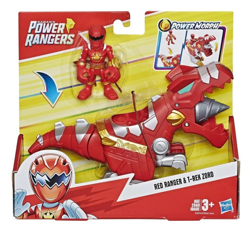 Playskool Heroes Power Rangers Red Ranger Y T-rex Zord