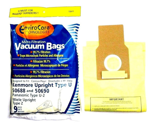 12 Bolsas Barredoras De Vacío De Microfiltración Kenmore Upr