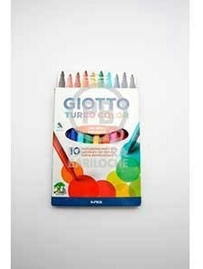 Marcadores Fibras Turbo Color X10 Giotto Lavables No Toxico