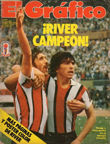 Revista El Grafico Nro. 3124 * River Plate Campeon * 1979