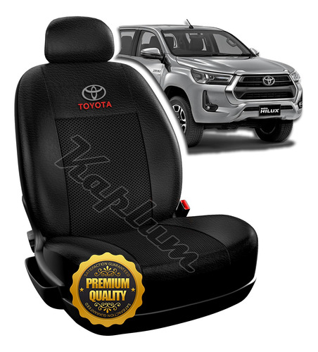 Funda Asiento Simil Cuero Toyota Hilux Cab. Simp. Desde 2015