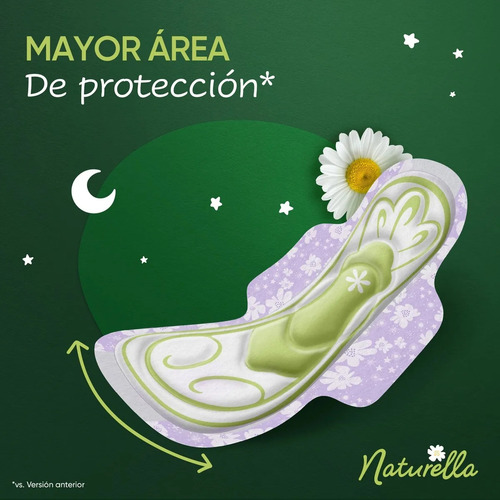 Toallas Femeninas x14 unidades Nocturna Extra Larga con Alas Naturella