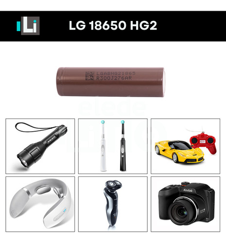 Pack 3 Baterias LG Hg2 18650 Li-ion 3000mah 20a Chocolate