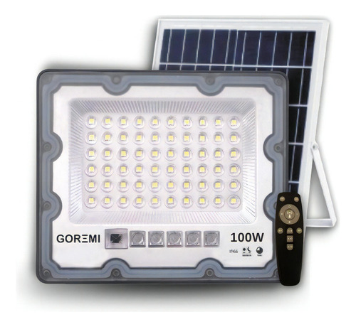 Refletor Solar A Prova D'agua 100w Luz Branca Branco-frio Cor da carcaça Preto 110V/220V