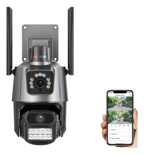 Cámara De Seguridad De Monitoreo Ptz Icsee 8mp Con Doble Pan