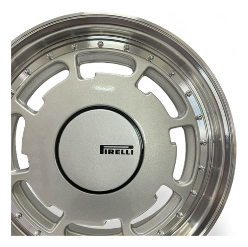 Jogo De Rodas Aro 17 4x100 P-slot Pirelli Gol Saveiro Parati Cor Prata Diamantado 4x100