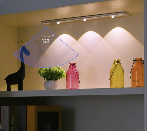 Luz Led Plegable 3 Tonos Escritorio Mesa Usb Cocina 30 Cm Estructura Plateado
