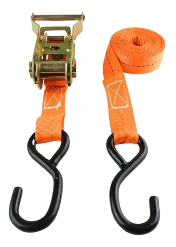 Cinta Amarração Com Catraca Carga Moto Jet Ski 80kg Cor Laranja