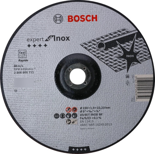 ( 25 Uni ) Disco Corte Metal 9x1,9x22.23mm Inox Expert Bosch