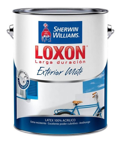 Loxon Larga Duración Exterior Mate Colores X 1 Lts Color Rojo borgoña