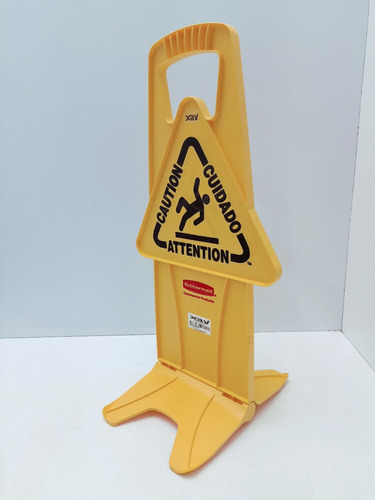 Señal Aviso Piso Mojado Plastico Rubbermaid I. 9091