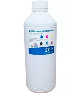 TINTA SCP PREMIUM 1LT EPSON RECARGA SISTEMA CONTINUO NEGRA