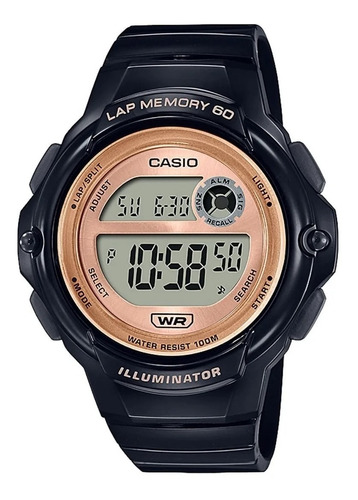 Reloj Casio Digital Lws-1200h-1a 60 Laps 100m Casiocentro