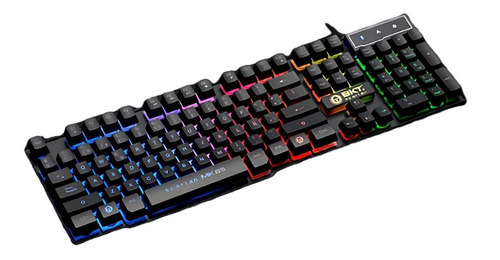 Imagen 1 de 3 de Kit de teclado y mouse gamer BKT BKTMK85 Español de color negro