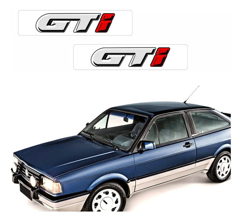 Par Adesivos Compatível Gol Gti Até 1994 Coluna Kit R018