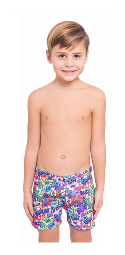 Malla Natacion Infantil Quickly Short Niño Resistente Cloro