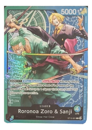 One Piece Card Game Starter Deck Zoro & Sanji St 12 One Piece Zoro Sanji Inglés