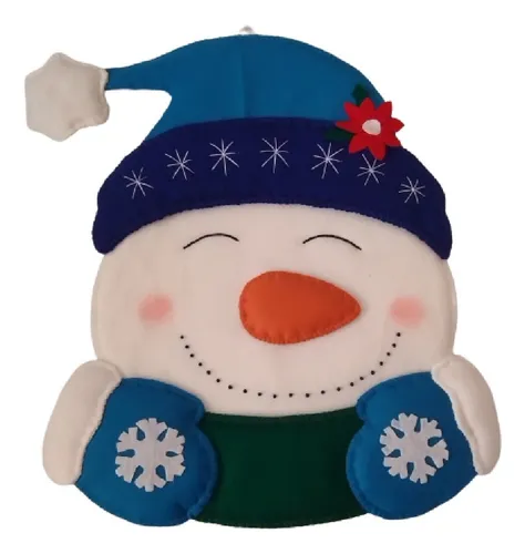 Figura De Fieltro Mu eco De Nieve Navide a De 56cm De Alto Env o