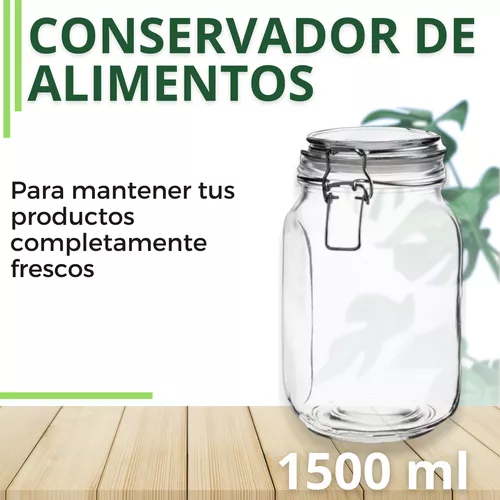 Recipiente De Vidrio Con Tapa 1500Ml