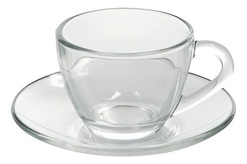 Taza Con Plato Nadir Duralex Set 12pzs Vidrio 236ml 8oz