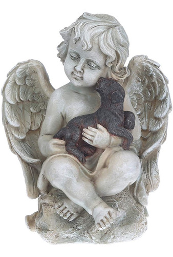 Memorial Para Mascotas En Forma De Angel Con Cachorro