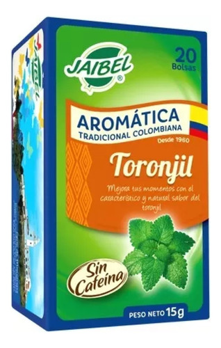 Aromatica Jaibel Tradicional Toronjil X 20 Unidades