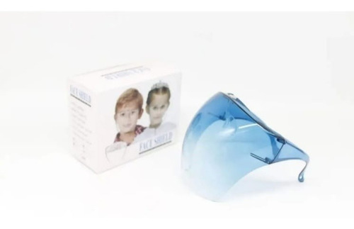 Careta Protector Facial De Policarbonato Niños Azul