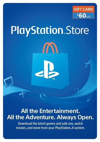 Imagen 1 de 1 de Psn Playstation Store $60 - Ps5 | Ps4 | Ps3 | Ps Vita - Usa