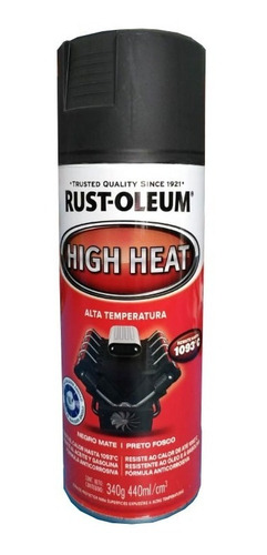 Rust-oleum Alta Temperatura Negro Mate  1093° Grados