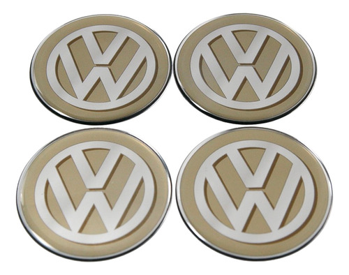 Adesivos Emblema Roda Resinado Volkswagen 65mm Cl7